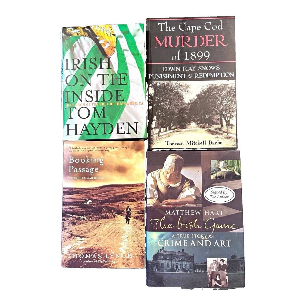 4 Book Lot IRISH HISTORY TRUE CRIME Cape Cod 1899 Murder 2 SIGNED Books